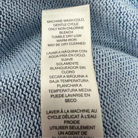 Chico’s Women’s Pullover Sweater Sz 3=Large Sz 16 Color Blue Stretch Cuff Sleeve - Picture 9 of 12